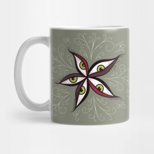 Tired Green Eyes Flower Mug